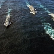 Navy craft in military exercise