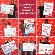 Corruption Watch shows support for students.