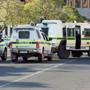 South African police vehicles