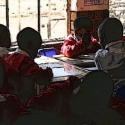 Children in a South African primary school