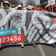 Citizens marching against corruption