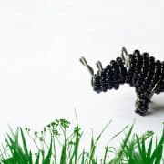 Beaded black rhino