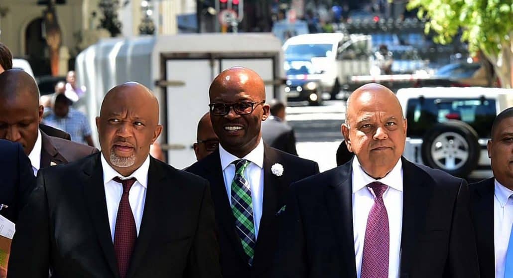 (in the Pic - Minister Pravin Gordhan flanked by Deputy Minister Mcebisi Jonas