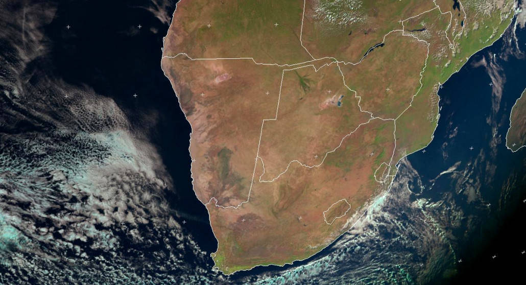 Southern Africa satellite image