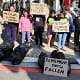 Activists protest outside Parliament as MPs are sworn in