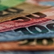 Close up view of rand notes