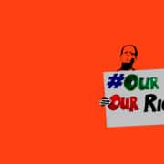 Our Land Our Rights placard