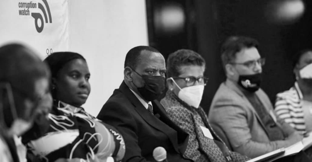 Photo of panellists at the beneficial ownership conference in Cape Town
