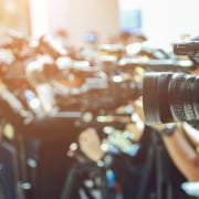 Cameras at a press conference