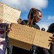 Students protesting in Cape Town over NSFAS. Photo: Jaco Marais